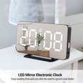 thumbnail image 4 of Digital Alarm Clocks LED Mirror Electronic Clock with Temperature Display Dual Alarm Snooze 12/24H Switch 3 Adjustable Brightness Desk & Wall Clocks for Bedroom Living Room Office, 4 of 8