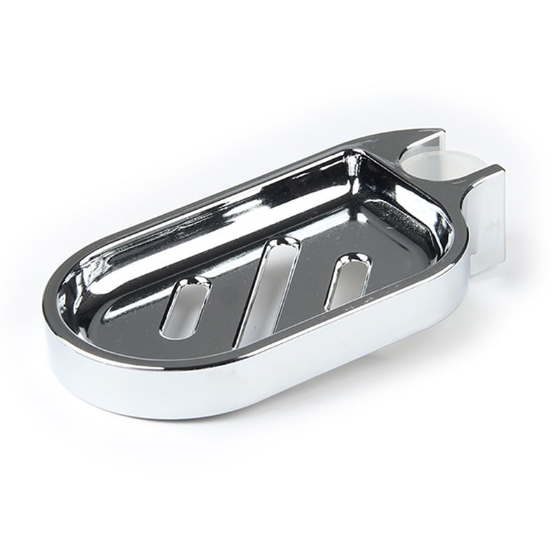 Soap Dish Adjustable Shower Rail Slide Soap Plates Bathroom Holder C