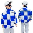 thumbnail image 2 of Godderr Kids Baby Down Jackets Puffer Coats, Winter Jackets Outerwear Jackets Plaid Long Sleeve Down Jacket for Boys Girls 1-7Y, 2 of 5