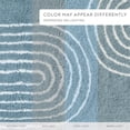 thumbnail image 6 of Noble Linens Modern Pattern Cotton Bath Mat, 34 in x 21 in, Rainbow Light Blue, 6 of 10