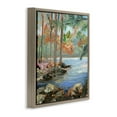 thumbnail image 3 of Stupell Industries Woodland Creek Looming Trees Landscape Painting Brown Floater Framed Canvas Art Print Wall Art, 25 x 25, 3 of 9