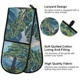 thumbnail image 2 of Yayeee Double Oven Mitt Kitchen Heat Resistant Baking 35" x7" Quilted Glove, Blue Mountain, 2 of 6