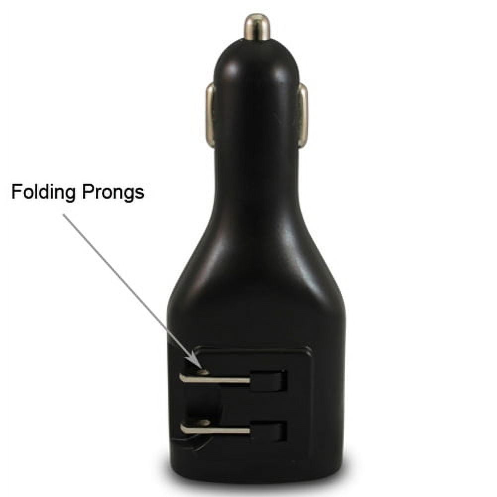 Car Home Charger + USB Cable for Samsung Galaxy Z Fold4/Fold 3 5G/Flip4 Phones - 2-Port USB 2-in-1 Power Adapter and  Retractable Type-C Charger Power Combo