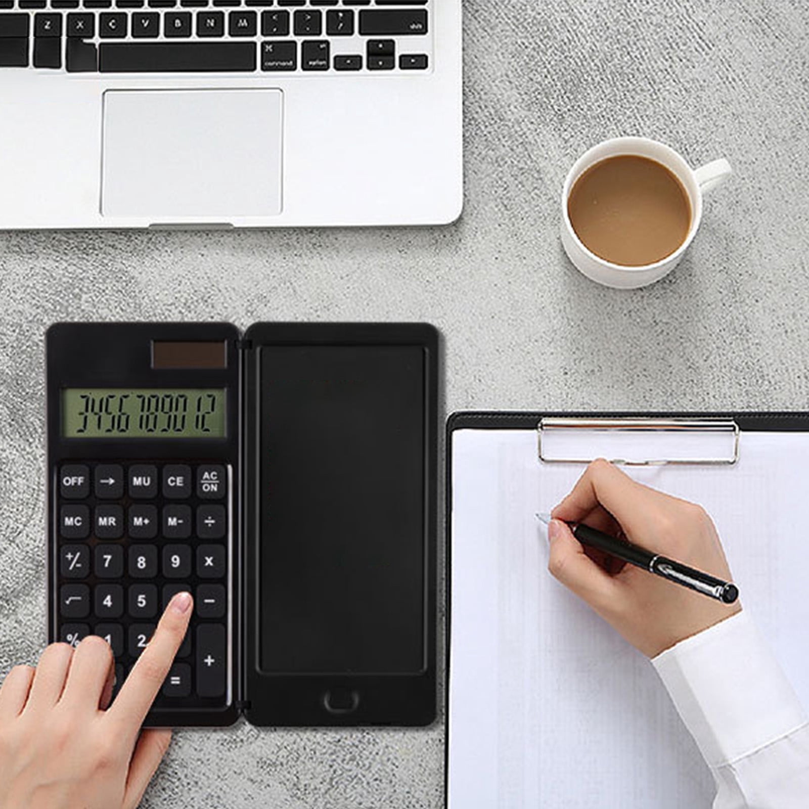Summer Clearance! YZEGDCH 12 Digit Desk Calculator, Large LCD Display 12-Digit Big Number Accounting Calculator, Perfect for Office Business Home S*chool Daily Use