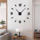 thumbnail image 5 of Reloj de pared grande de punto de cruz con agujas y manecillas, ideal para decorar el hogar en 3D, con mecanismo de cuarzo y accesorios (negro, sin batería)., 5 of 6