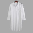 thumbnail image 2 of Vêtements de Nuit Musulmans en Coton : Chemise de Nuit Douce une Pièce pour Hommes, Longue Robe de Pyjama Unie Hk, 2 of 4