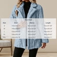 thumbnail image 3 of Enjoytime Fall Winter Fleece Jacket Women Notch Lapel Button Down Long Sleeve Coat Casual Warm Fuzzy Outerwear with Pocket, 3 of 7