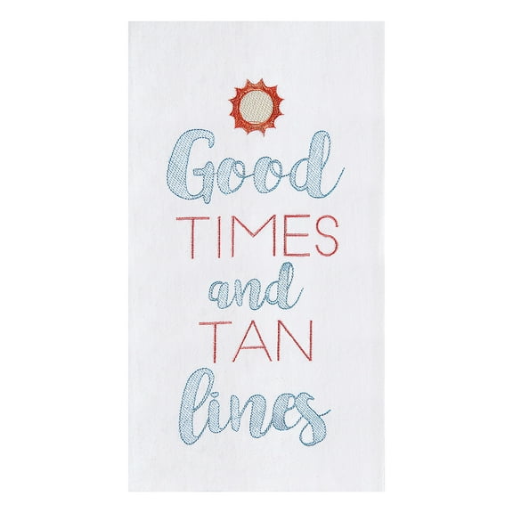 Good Times Tan Lines Flour Sack Cotton Kitchen Towel