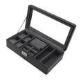 thumbnail image 1 of Vitrina de Reloj con Cerradura Forro Suave Caja de Almacenamiento de Joyería de Reloj con Tapa Transparente para Pulseras Anillos Gemelos Caja de Reloj de Cuero PU ANGGREK Otros, 1 of 8