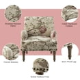 thumbnail image 3 of Tina's Home Accent Chair Upholstered Armchair Set of 2, Single Sofa Couch Lounge Seat Wooden Legs Nailhead Trim Bedroom Office Floral, 3 of 10