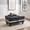 Black&White, variant on Caberryne 34" Square Storage Ottoman for Living Room, Oversized Coffee Table Ottoman Bench with Storage(Silver)