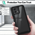 thumbnail image 4 of Moto G Stylus 5G 2023 Case, CBUS Heavy-Duty Phone Case with Built-in Screen Protector Cover for Motorola Moto G Stylus 5G (2023) –– Full Body (Black), 4 of 8