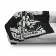 thumbnail image 3 of Tarot Soft Flannel Fleece Throw Blanket, Tarot Card for Emperor Woodcut Style Illustration Monochromatic Artwork, Cozy Plush for Indoor and Outdoor Use, 70" x 90", Black and White, by Ambesonne, 3 of 6