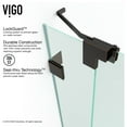 thumbnail image 4 of VIGO Pirouette 54" Frameless Shower Door, 3/8" Clear Glass/Antique Rubbed Bronze Hardware, 4 of 12