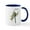 White/Navy Inside, variant on CafePress - Green Darner Dragonfly Mug - 11 oz Ceramic Mug - Novelty Coffee Tea Cup