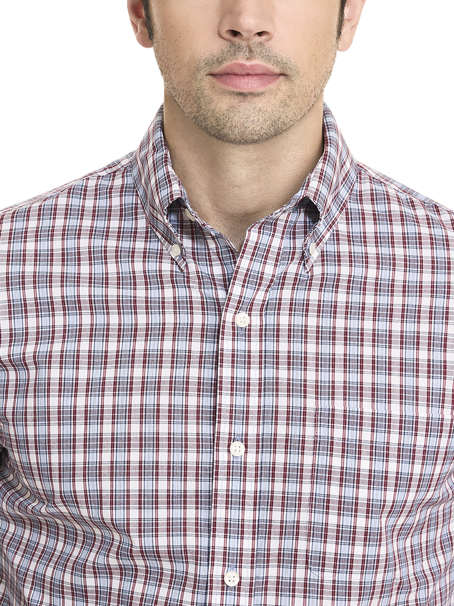 Arrow Men’s Hamilton Plaid Button Down Dress Shirt with Long Sleeves