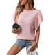 thumbnail image 2 of Usted Es Más Que un Puntaje de Prueba Capa de Camisa de Manga Corta con Ruffles, Estampado Cuello Redondo Blusa Casual, 2 of 6