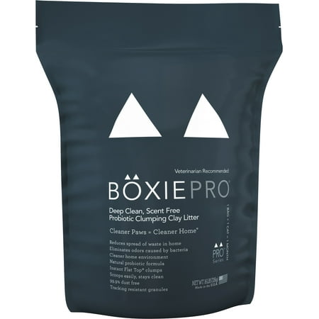 UPC: 0855978006239 | BoxiePro Deep Clean Scent Free Probiotic Clumping Clay Litter 16 lb.