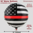 thumbnail image 3 of Havercamp Firefighter-Thin Red Line Party for 16 guests; includes 16 ea. Lg. 9” Plates, Napkins and Cups and 2 - 18” Mylar Balloons in the Beautiful Thin Red Line Flag Pattern., 3 of 8