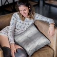 thumbnail image 3 of Plutus Gray Silver Furever Animal Faux Fur Luxury Throw Pillow - Double sided 20" x 26" Standard, 3 of 5