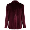 thumbnail image 3 of IBTOM CASTLE Women's Velvet Blazer Jacket Long Sleeve Lapel Open Front Cardigan Coat Casual Office Blazer Jacket Suits with Pockets S Wine Red, 3 of 8