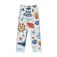 thumbnail image 4 of Xecao Watercolor Nautical Men's Straight Lounge Pajama Pants: The Ultimate in Comfortable Sleepwear, 4 of 9