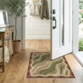 thumbnail image 2 of ODIKA 2'x3' Washable Throw Rug Abstract Decorative Mid Flowing Stripe Layout Balanced Forms for Hallway, Study Room, Non-Slip Low Profile, Flatwoven, 2 of 7