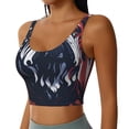 thumbnail image 2 of Daiia Bulldog with Forest Flag Printed Women's Sports Bra, Breathable Activewear Bra with U-Back Design and Removable Pads, Comfortable and Supportive for Yoga, Workout-XX-Large, 2 of 8
