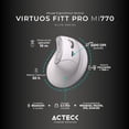 thumbnail image 2 of Mouse Ergonomico ACTECK VIRTUOS FITT PRO MI770 1600dpi Inalambrico 8 botones Blanco AC-936217, 2 of 7