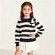 thumbnail image 1 of Blusas y camisas de cuello redondo y manga larga para niños, suéter de invierno unisex a rayas con estilo a juego para la cabeza, top de punto de manga larga, top de poliéster para niños, 1 of 7