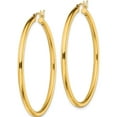 thumbnail image 2 of Sterling Silver Gold-Tone Polished 2.5X45mm Hoop Earrings (47.9 X 45.6) Made In India qe13150, 2 of 5