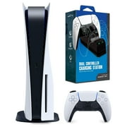 Sony Playstation 5 Disc Version (Ps5 Disc) with Dual Charging Dock Station Bundle