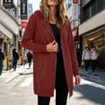 thumbnail image 6 of Jsaierl Zip Up Long Hoodies for Women Casual Solid Color Hooded Sweatshirt Oversized Cotton Long Sleeve Jackets Winter Fashion S-2XL, 6 of 9