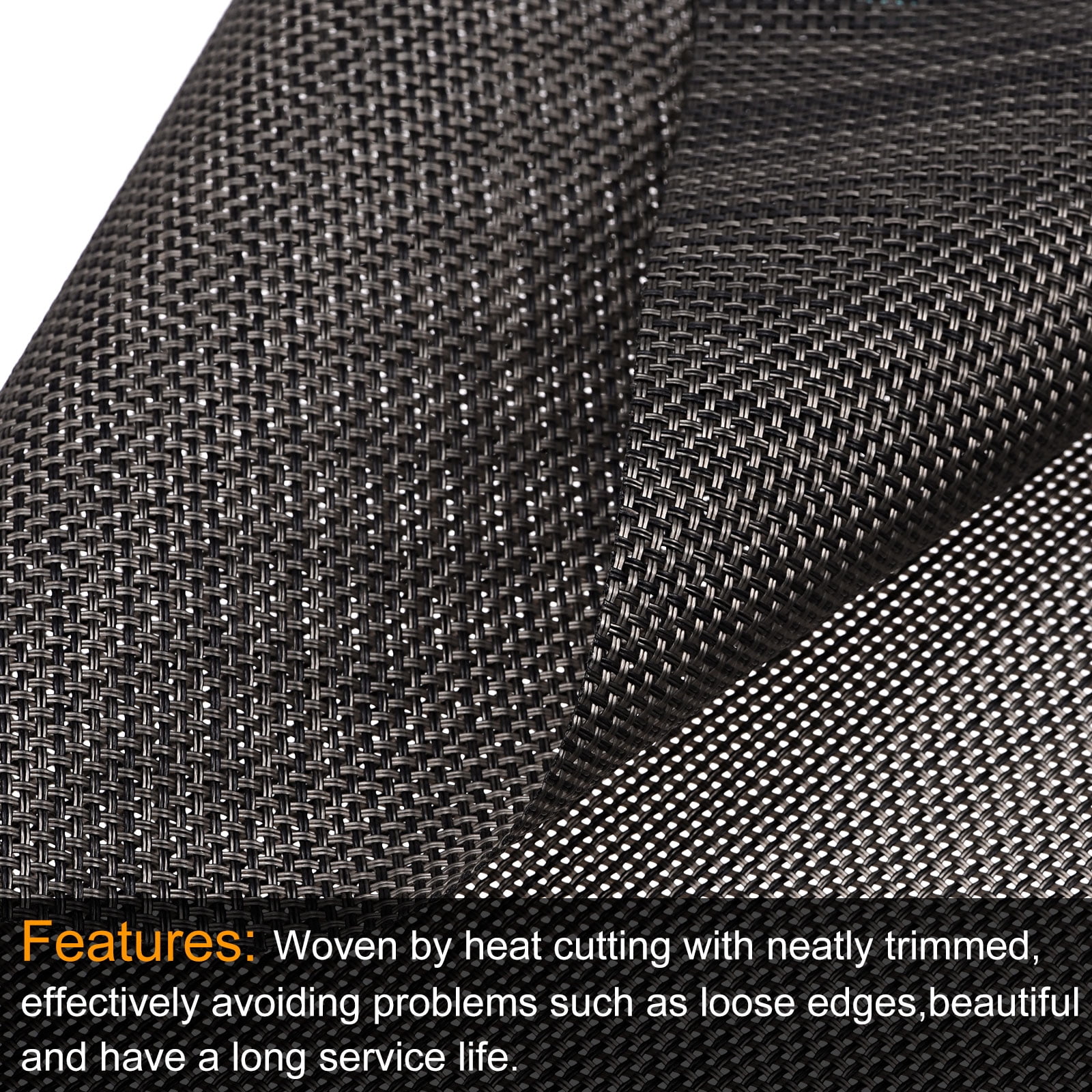 Unique Bargains Durable PVC Washable Woven Place Mat for Dining Tables and Home Use Brown