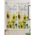 thumbnail image 5 of Sunflowers Bathroom Window Curtain, Country Spring Botanical Flowers Bee Wooden Light Filtering Coffee Kitchen Curtains, Bedroom Living Room Curtains 2 Panel 84"x63", 5 of 6