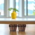 thumbnail image 3 of Minkissy 2Pcs Wood Planter Pot Brown Barrel Shape Simple Design For Flower Planter, 3 of 8