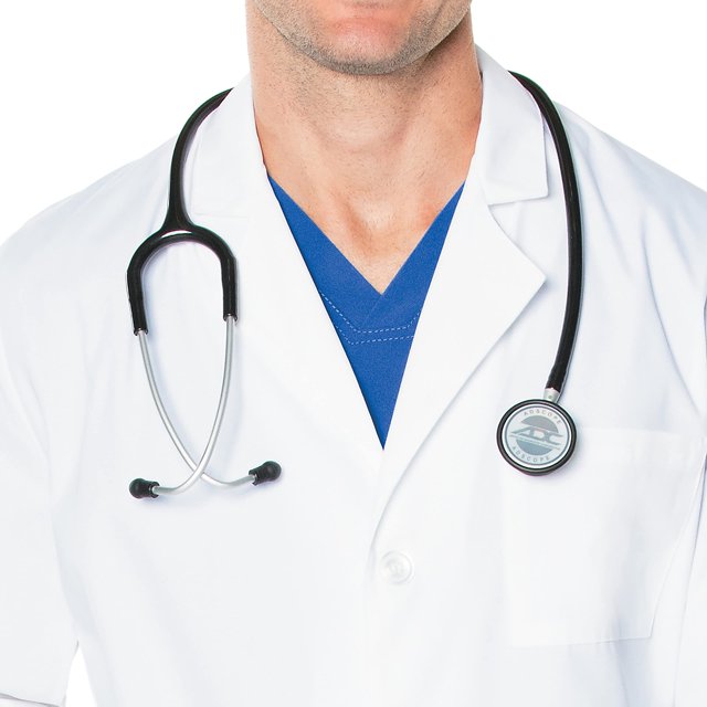 Landau 3 Pocket Lab Coat Men's - Classic Relaxed Fit, 5 Button, Full Length, Antimicrobial 3145