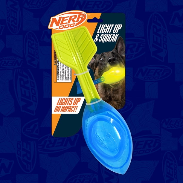 Nerf Dog TPR LED Squeak Vortex Football Dog Toy, 12 inch - Walmart