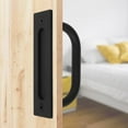 thumbnail image 2 of 8inch Barn Door Handle Pull and Flush Hardware Set   Solid Steel Material for Barn Door Gates Garages Sheds, 2 of 8