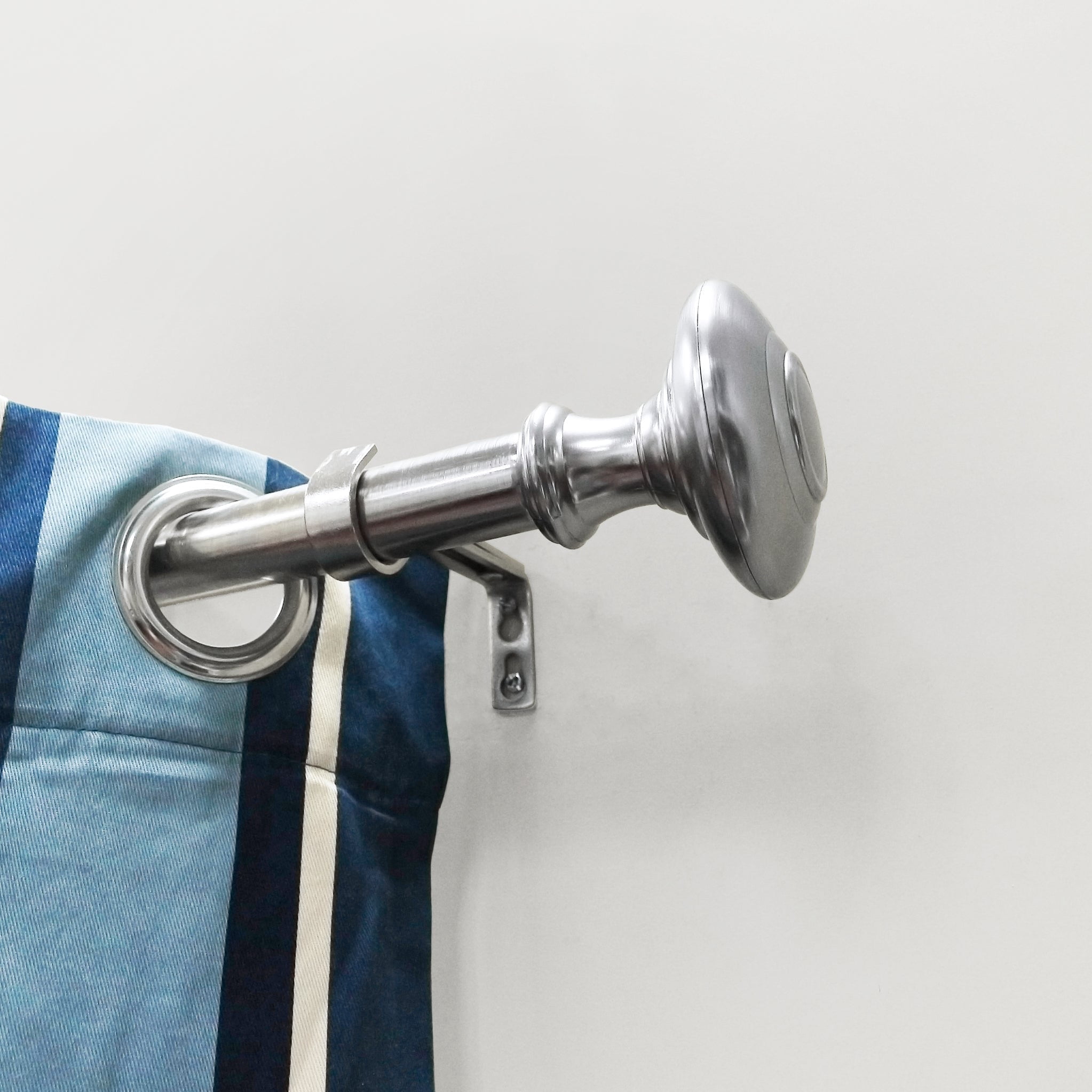 Lumi 1" Single Curtain Rod Brushed Nickel /Oil Rubbed Bronze- Knob 72"-144" - Oil Rubbed Bronze