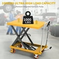 thumbnail image 5 of Dextrus Hydraulic Lift Cart, Steel 1000 Lbs Load Capacity, Scissor Lift, 27.7 In Lifting Height, 5 of 7