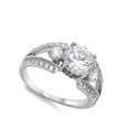 thumbnail image 2 of Unique Split Shank Engagement Ring For Women's Gift 1.9 Ct Diamond 14K White Gold Over, 2 of 2