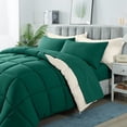 thumbnail image 2 of IGI King Size 7 Piece Comforter Set | Bed in a Bag for Unisex Adult | Vanilla/Evergreen, 2 of 4