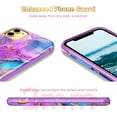 thumbnail image 6 of Casetego for iPhone 11 Case,with Ring Holder,Marble Sparkly Glitter TPU Slim Fit Drop Protection Rugged Shockproof Cover for Women Girls,Purple Blue, 6 of 7