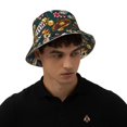 thumbnail image 4 of Xecao Vintage Casino Chips Print Men and Women Night Reflective Hat Runner Cap Visor Bucket Hat Boonie Cap, 4 of 6