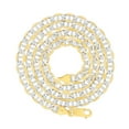 thumbnail image 2 of Nuragold 14k Real Yellow Gold Solid Mariner 6mm Anchor Chain Pave Diamond Cut Necklace (18"-26") Two Tone Italian Jewelry for Men, 2 of 9