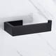 thumbnail image 2 of Portarrollos de papel higiénico sin taladrar, de acero inoxidable, autoadhesivo, para baño (negro), 2 of 5