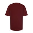 thumbnail image 3 of Camiseta de manga corta con estampado de arcoíris y cuello redondo informal de verano para mujer Pompotops  hfajkhk134052, 3 of 4