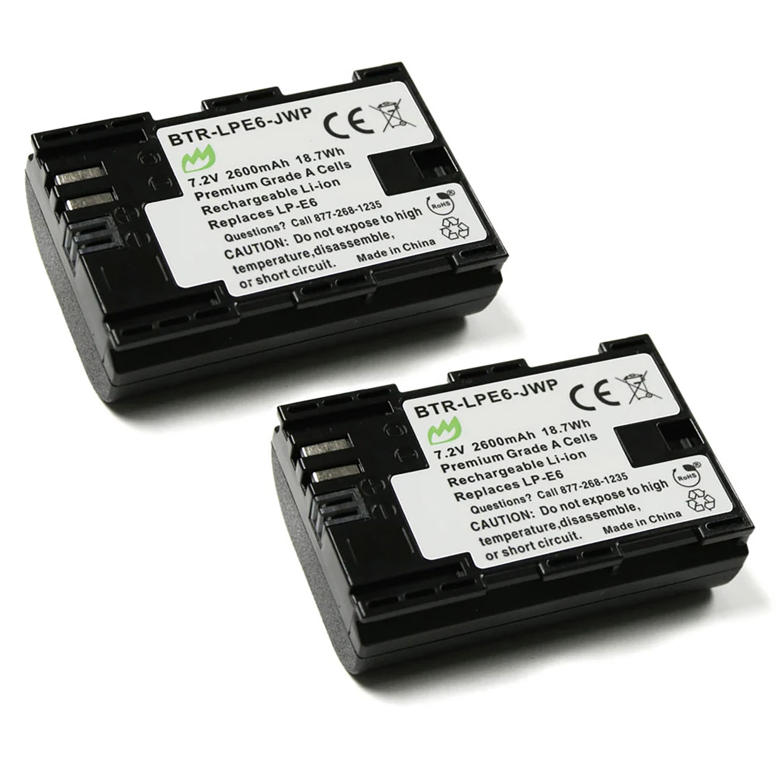Replacement for Canon EOS 80D Battery (2-Pack, 2600mAh) - Walmart.com