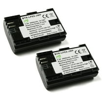 Replacement for Canon LP-E6N Battery (2-Pack, 2600mAh)